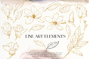 Magnolia flower leaves Watercolor, an Object Graphic by Yuliya Derbisheva (Thumbnail 10 of 13)