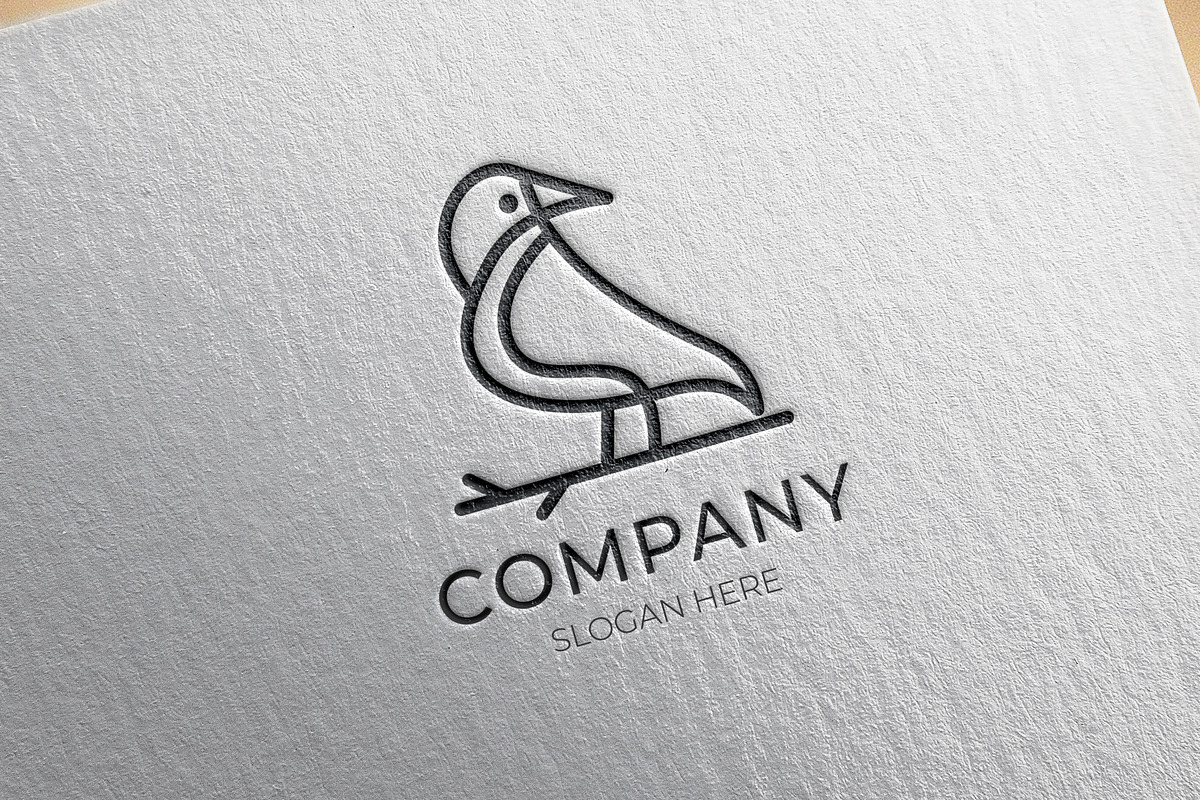 Minimal line art bird logo, a Branding & Logo Template by Medianeka (Photo 3 of 3)