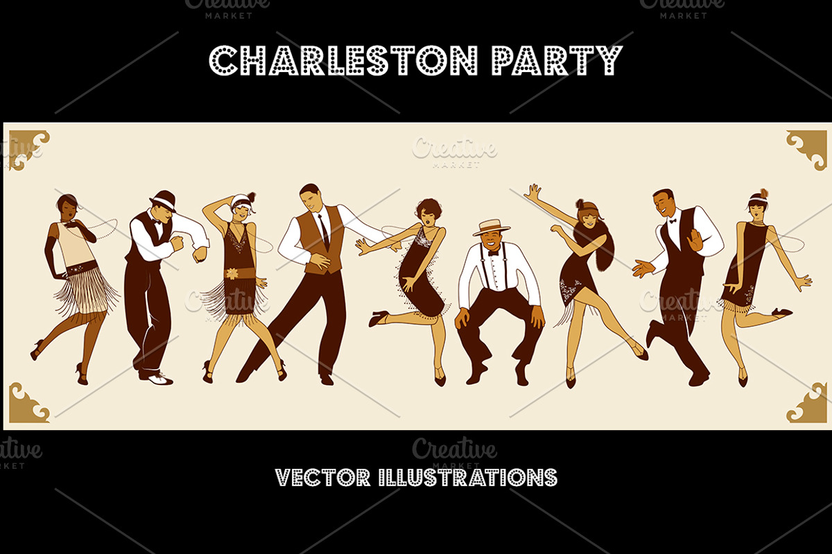 It's Charleston party time!, a Person Illustration by La Inspiratriz (Photo 1 of 3)