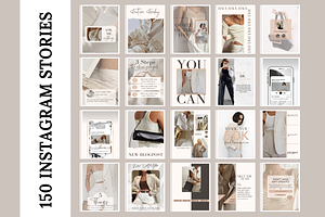 NEUTRAL Instagram Templates Bundle