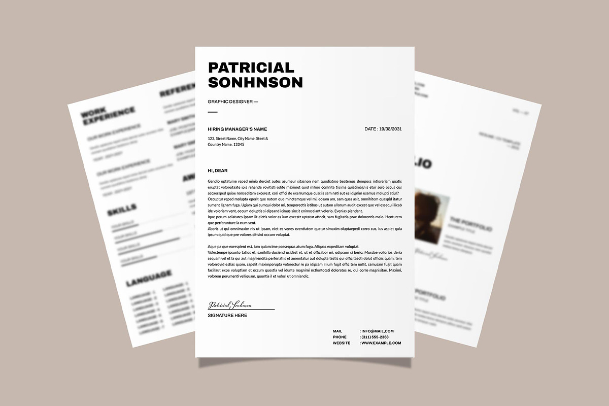 Resume - CV - Letter, a Resume Template by GoldenGrid Studio (Photo 2 of 5)