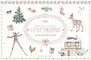 Christmas Watercolor Winter Clipart, an Object Graphic by Kreker Kate (Thumbnail 1 of 9)