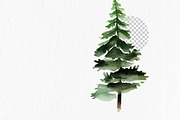 Forest Watercolor Clipart PNG, an Object Graphic by MyLittleMeow (Thumbnail 6 of 6)