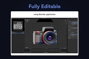 20 Photography 3D Icon Set, an Object 3D Model by Bilicube Studio (Thumbnail 3 of 6)