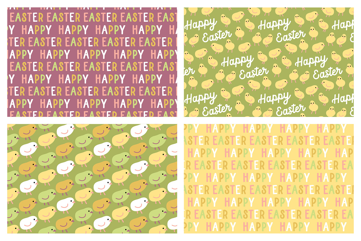 Happy Easter patterns elements cards, a Pattern Graphic by RevolutionizZed (Photo 13 of 16)