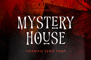 Mystery House - Horrific Serif, a Serif Font by Bale Type (Thumbnail 1 of 9)