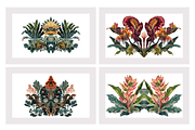 Muji Co · Symmetrical Botanics, a Decorative Illustration by milatovar (Thumbnail 2 of 16)