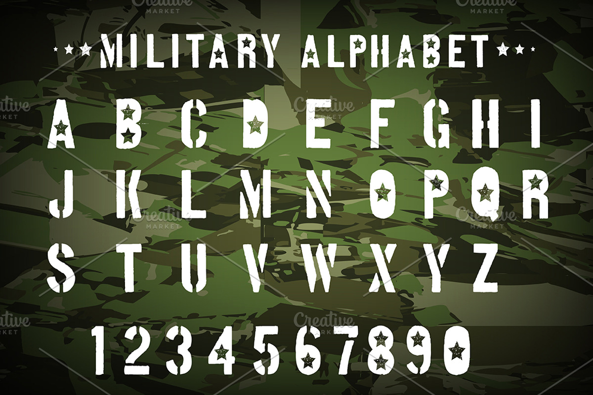 Military font. preview 2