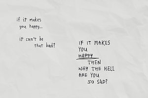 Sad Poem Messy Handwriting Font