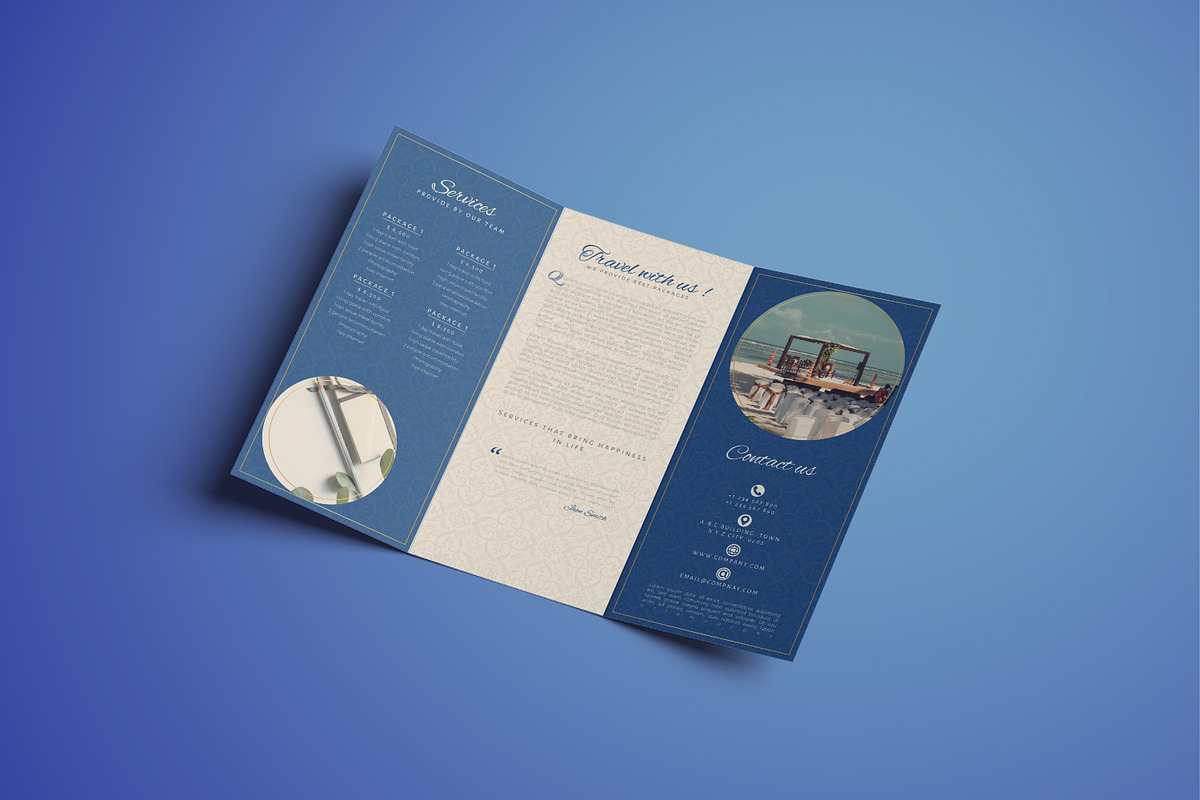 Traveling Business Trifold Brochure, a Brochure Template by Design with Qurat (Photo 6 of 9)