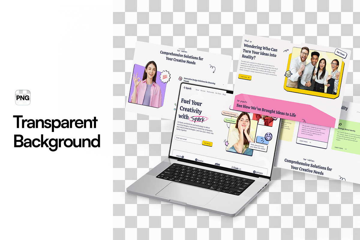 Laptop Screen Website Mockup, a Device Mockup by SLAB! Design (Photo 2 of 9)