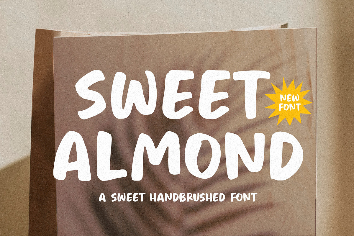 Sweet Almond - Handbrushed Font, a Sans Serif Font by Letterative Studio (Photo 1 of 5)