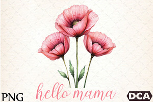Hello MaMa PNG Clipart, an Illustration by DreamCafeArt