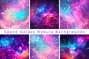 Space Galaxy Nebula Backgrounds, a Background Graphic by UniqueMe (Thumbnail 2 of 12)