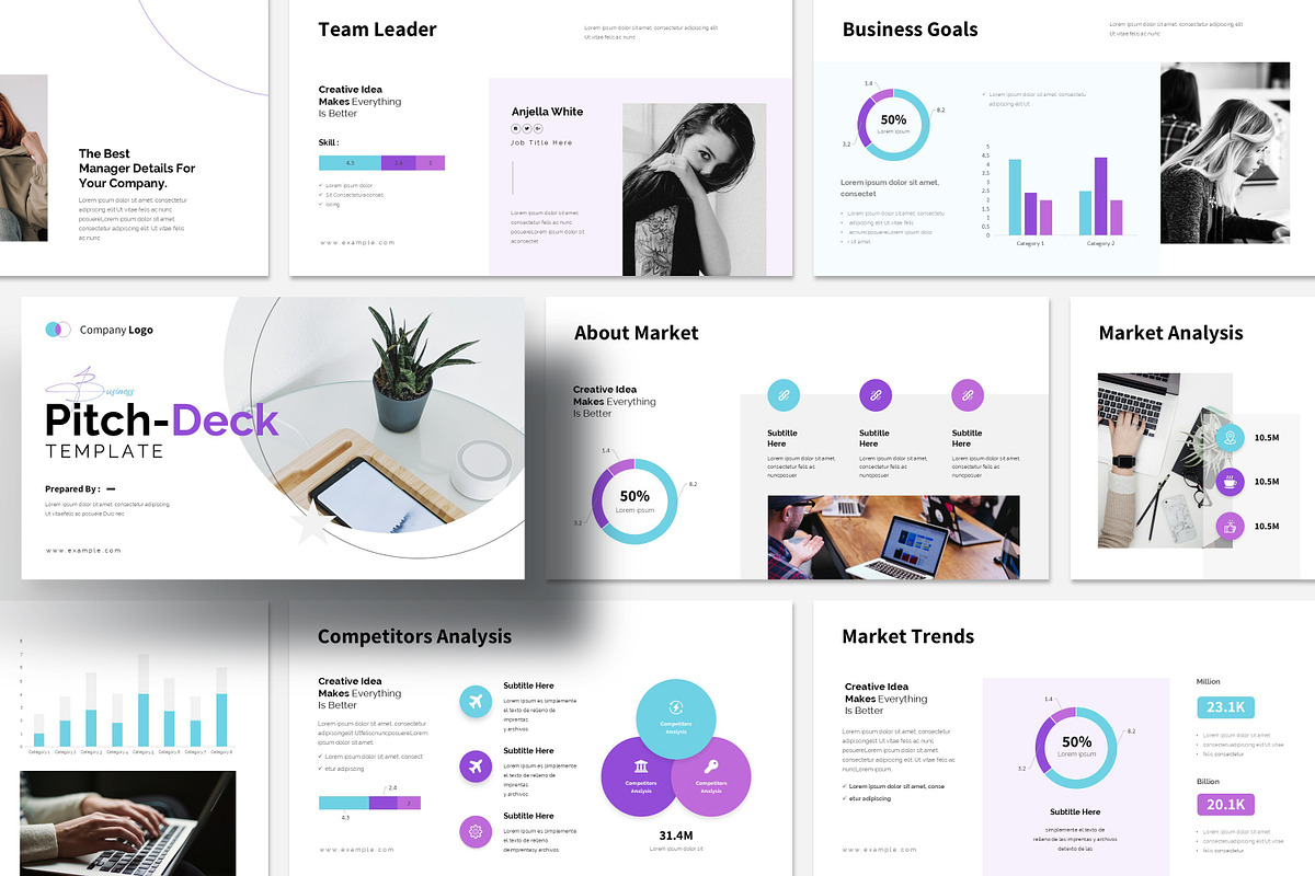 Pitch-deck Presentation Template, a Presentation Template by Studio_Clarity (Photo 1 of 5)