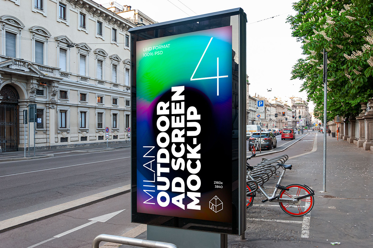 Milan Outdoor Ad Screen MockUps Set, an Advertising Mockup by Graphic Shelter (Photo 4 of 7)