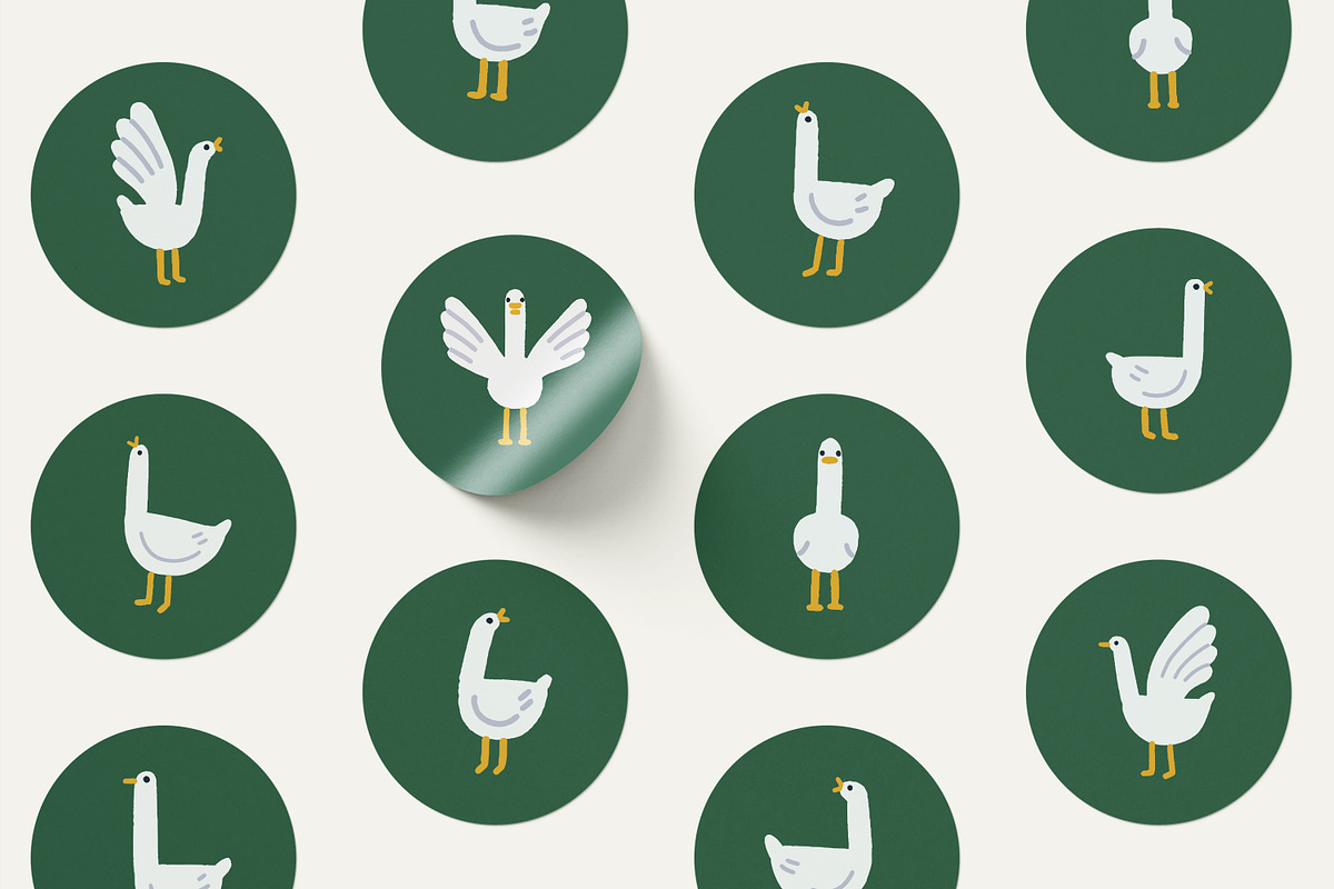 Cute goose. Funny birds, kids set, an Animal Illustration by Good Studio (Photo 7 of 7)