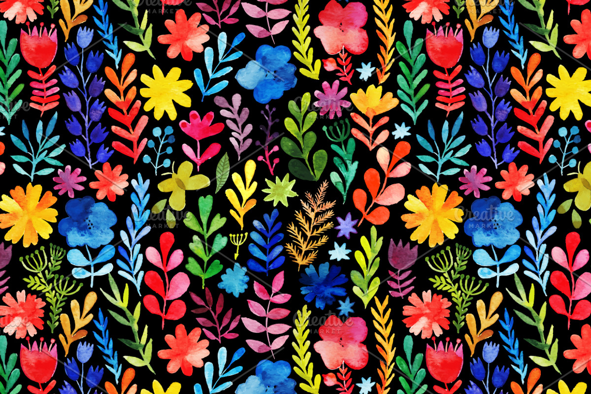 Watercolor flowers collection, a Decorative Illustration by Markovka (Photo 2 of 4)