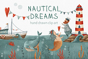 Nautical hand drawn clip art, an Illustration by ARTerria (Thumbnail 1 of 17)
