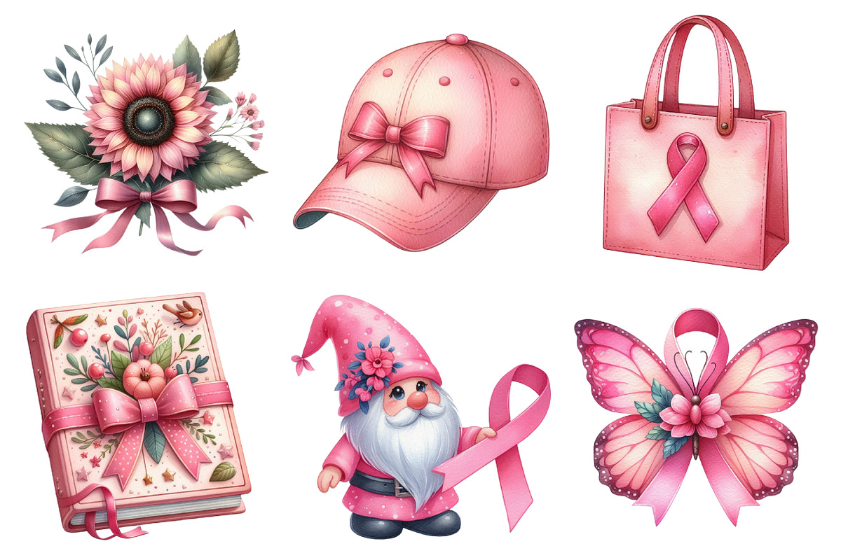 Breast Cancer Clipart, an Illustration by Daily.Designs (Photo 5 of 5)