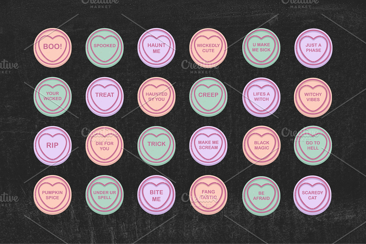 Halloween Love Heart Sweet Vectors, an Object Graphic by MelanthaGraphics (Photo 2 of 2)