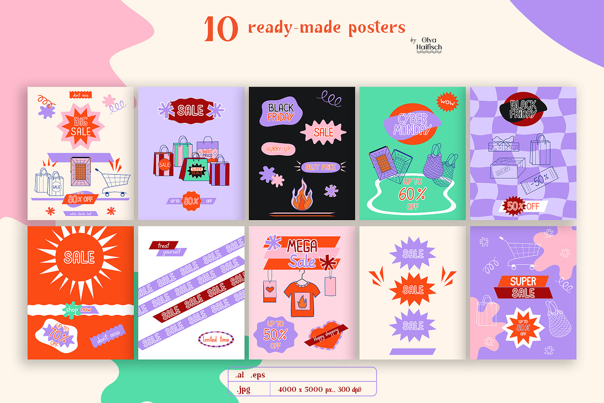 Sale Season Graphics & Patterns, an Object Graphic by Olya Haifisch (Photo 9 of 16)