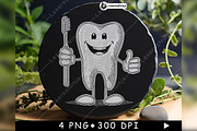 Cartoon Tooth Thumbs Up Oral Bone, a Background Graphic by LaseredNinja (Thumbnail 3 of 7)