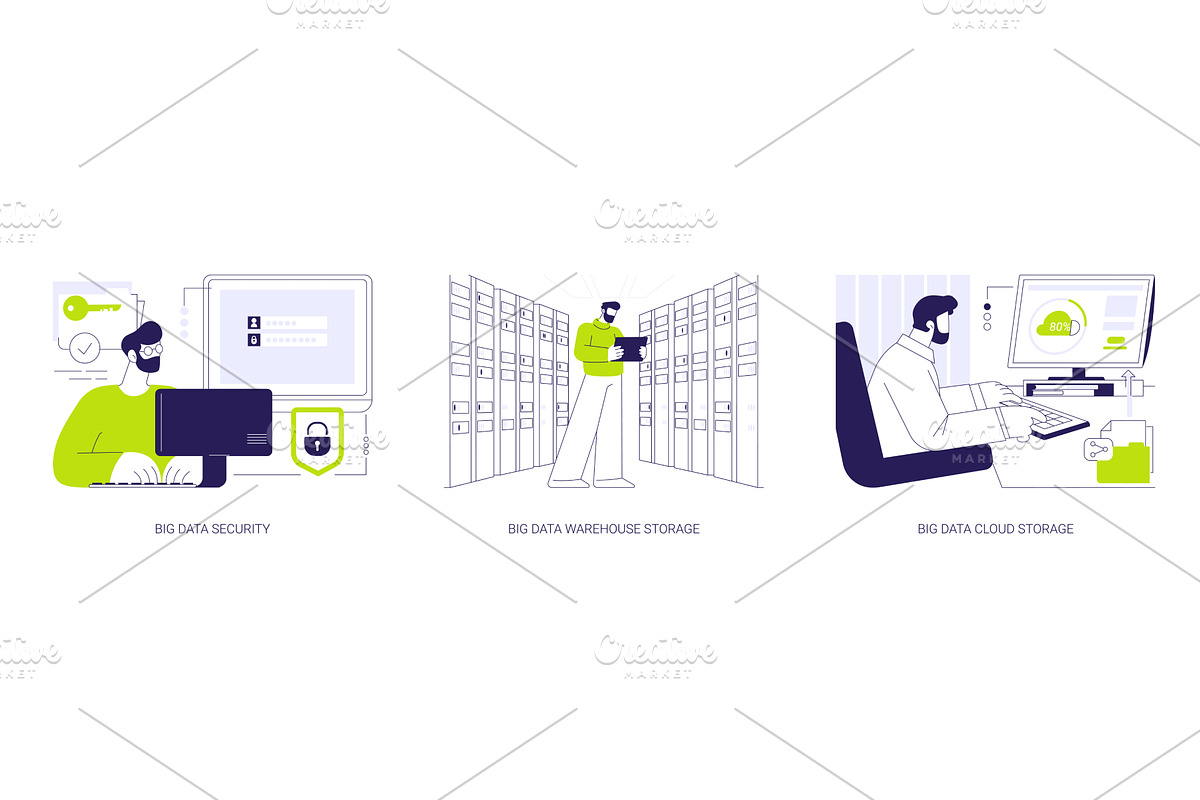 Big Data storage abstract concept, a Technology Illustration by Visual Generation