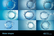 Water shapes. 43 images, a Decorative Illustration by Handmadefont (Thumbnail 8 of 11)