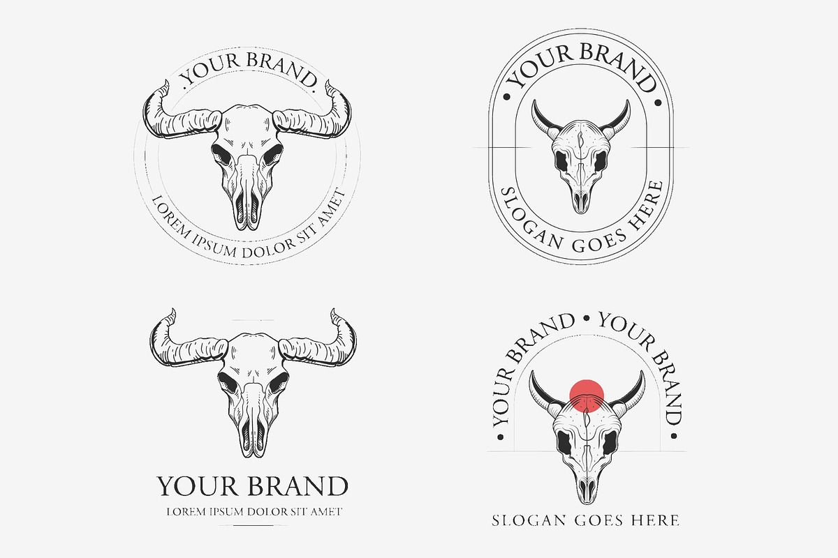 Set Vintage Brand Logos, a Templates & Theme by studiogstock (Photo 4 of 5)