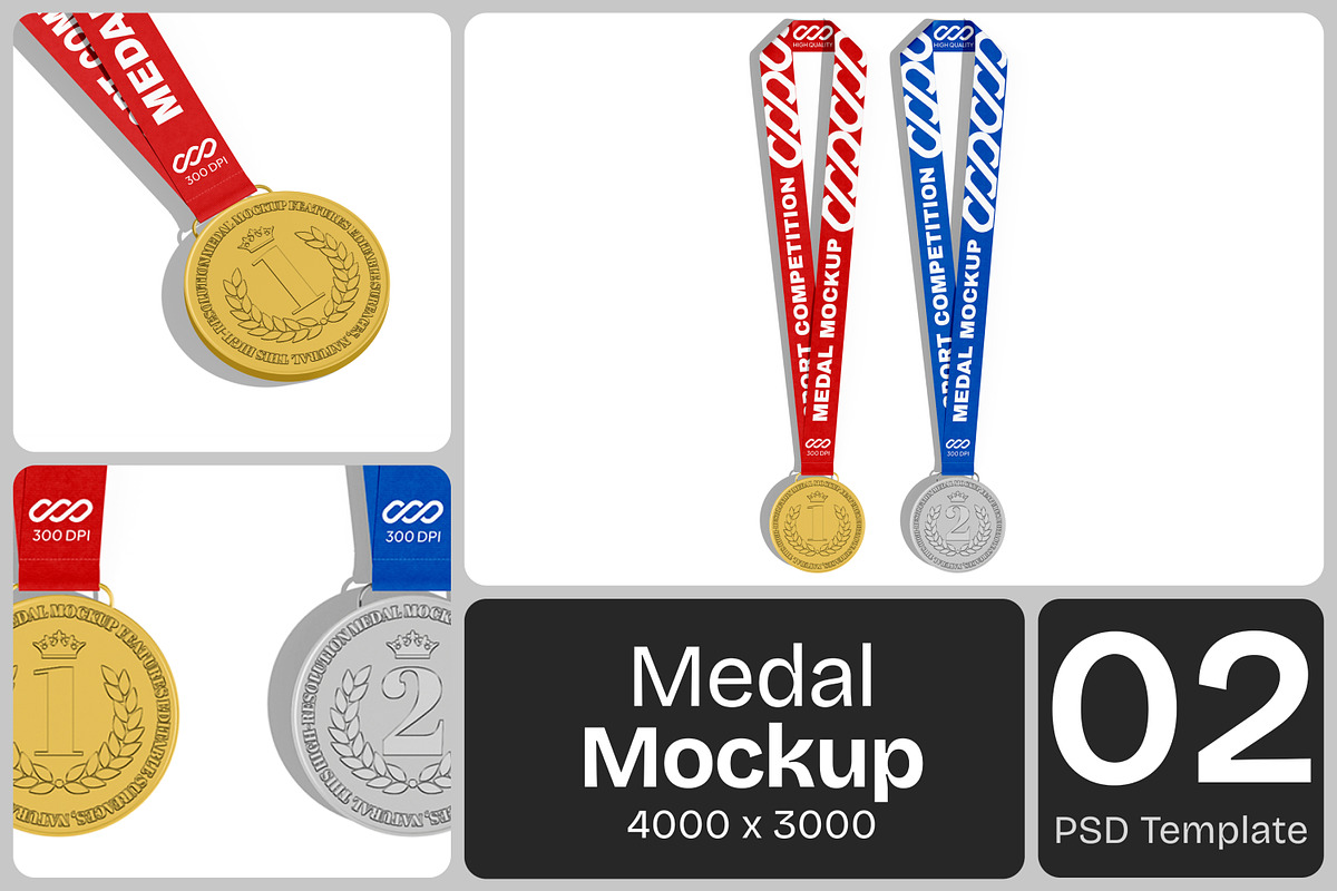 Medal Mockup, a Merchandise Mockup by Permadi Creative (Photo 1 of 4)