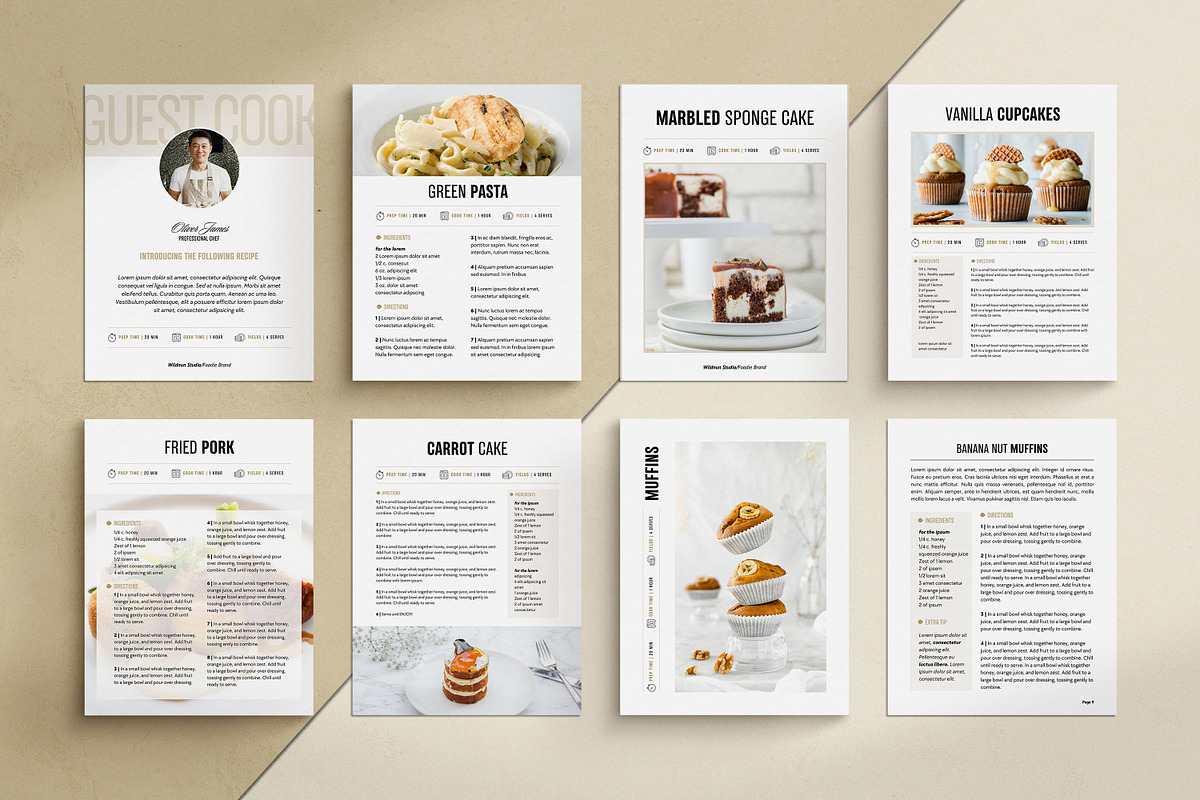 Cookbook / Recipe eBook for Canva, a Magazine Template by Wildnun Studio (Photo 13 of 20)