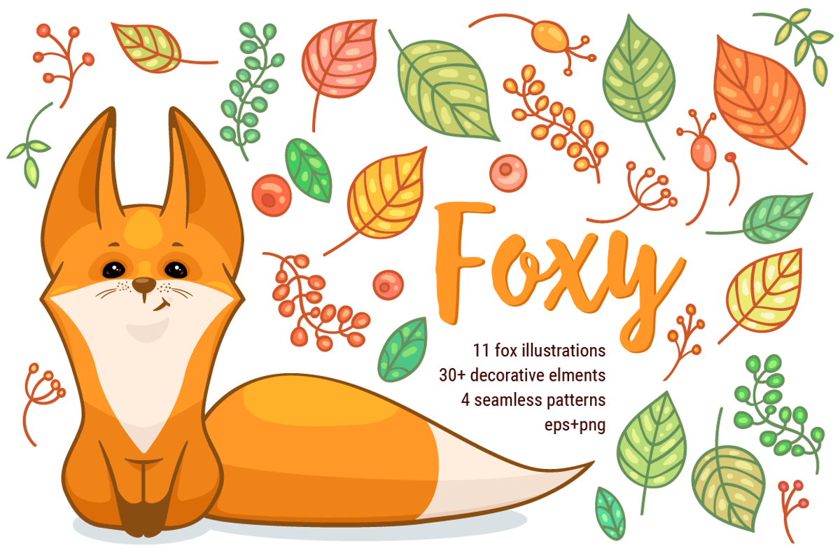 Fox vector set, an Animal Illustration by zmeizza (Photo 1 of 9)