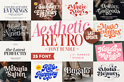 Aesthetic Retro Font Bundle - SALE!, a Serif Font by HansCo Studio (Thumbnail 1 of 8)