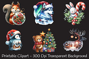 Double Exposure Christmas Animals Cl, an Illustration by RobertsArt (Thumbnail 5 of 7)