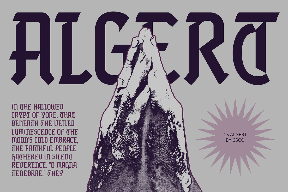CS Algert – Blackletter Font, a Blackletter Font by Craft Supply Co. (Photo 2 of 8)