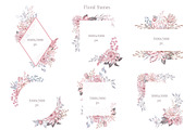 Dusty pink watercolor floral set, a Graphic by TatiArti (Thumbnail 9 of 12)