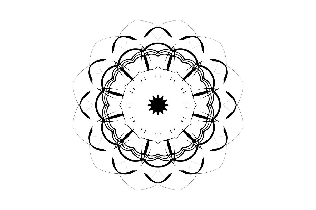 Black White Mandala Illustration Set, a Decorative Illustration by NJ Himel (Photo 64 of 101)
