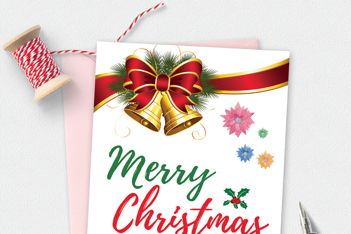Merry Christmas Card, an Invitation Template by graphicforest (Photo 1 of 2)