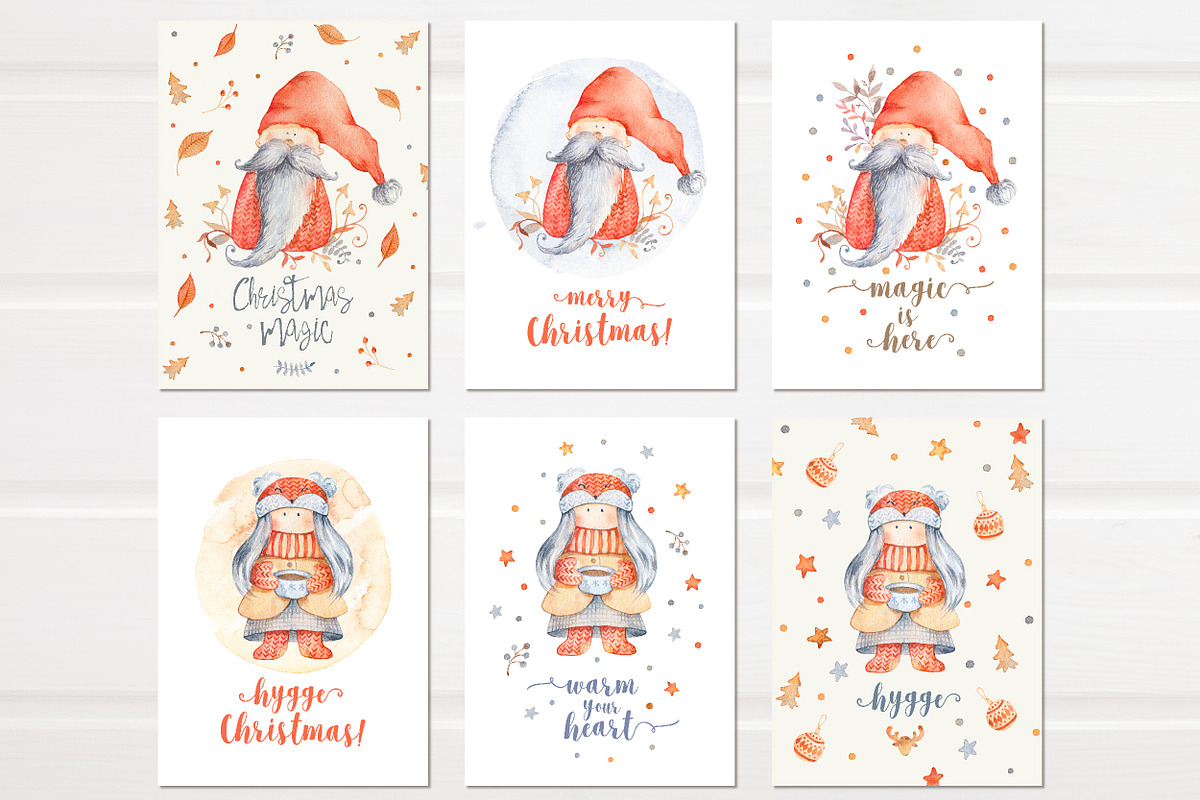 Hygge Christmas Watercolor Set, an Illustration by Lumitar (Photo 4 of 9)