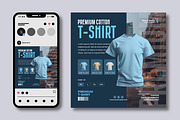Premium Cotton T Shirt Social Media, a Social Media Template by MightyDesign (Thumbnail 1 of 7)