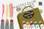 The Procreate Watercolor Box, a Brush Add-On by Just Bia (Thumbnail 1 of 6)