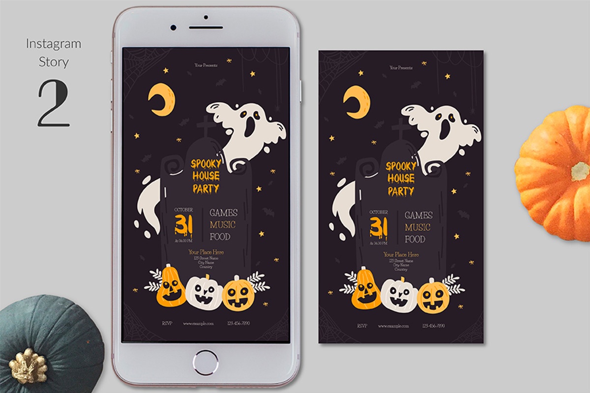 Halloween House Party Flyers, a Flyer Template by Lyllopop (Photo 3 of 4)