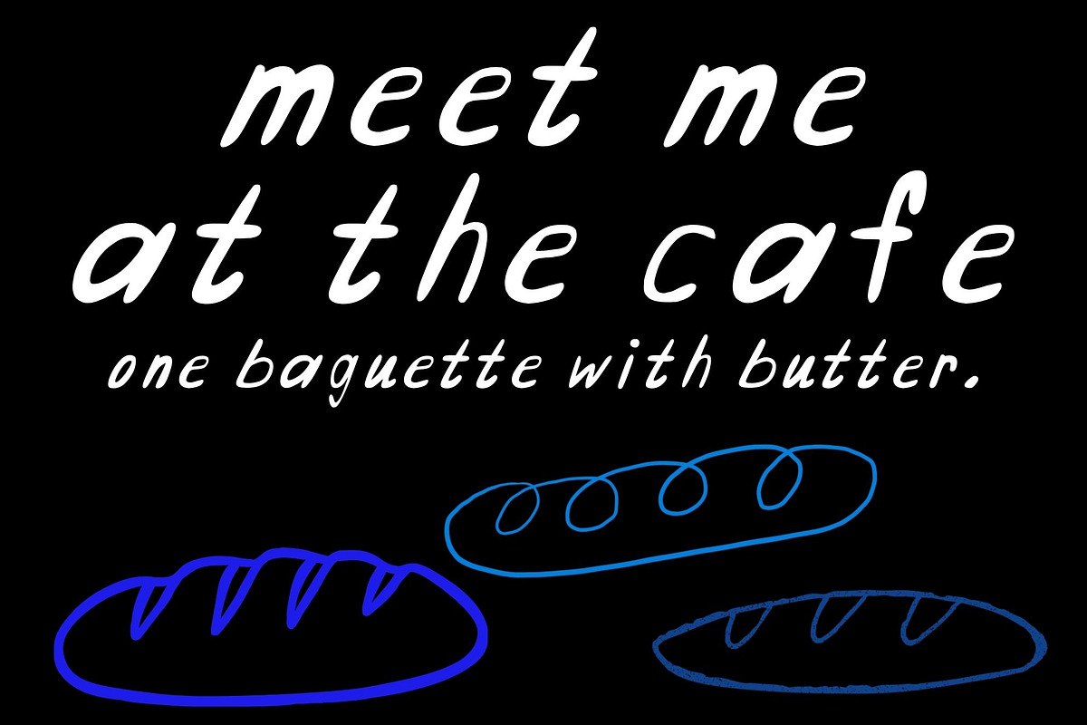 French Baguette Aesthetic Font, a Handwritten Font by Eryn Rose Design (Photo 5 of 7)