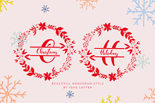 Christmas Holiday monogram