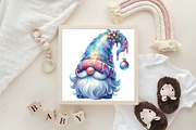 Lridescent Christmas Gnome Clipart, an Illustration by CraftArtStudio (Thumbnail 6 of 6)