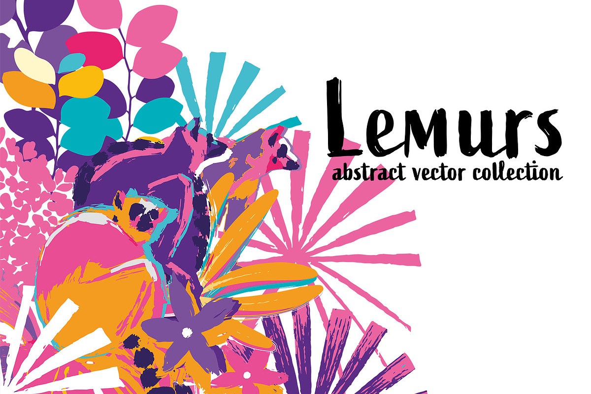 Lemurs, an Animal Illustration by Ekaterina Glazkova (Photo 1 of 5)