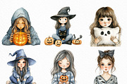 Halloween Movie Night Girl Clipart, an Illustration by Craft Nest (Thumbnail 4 of 6)