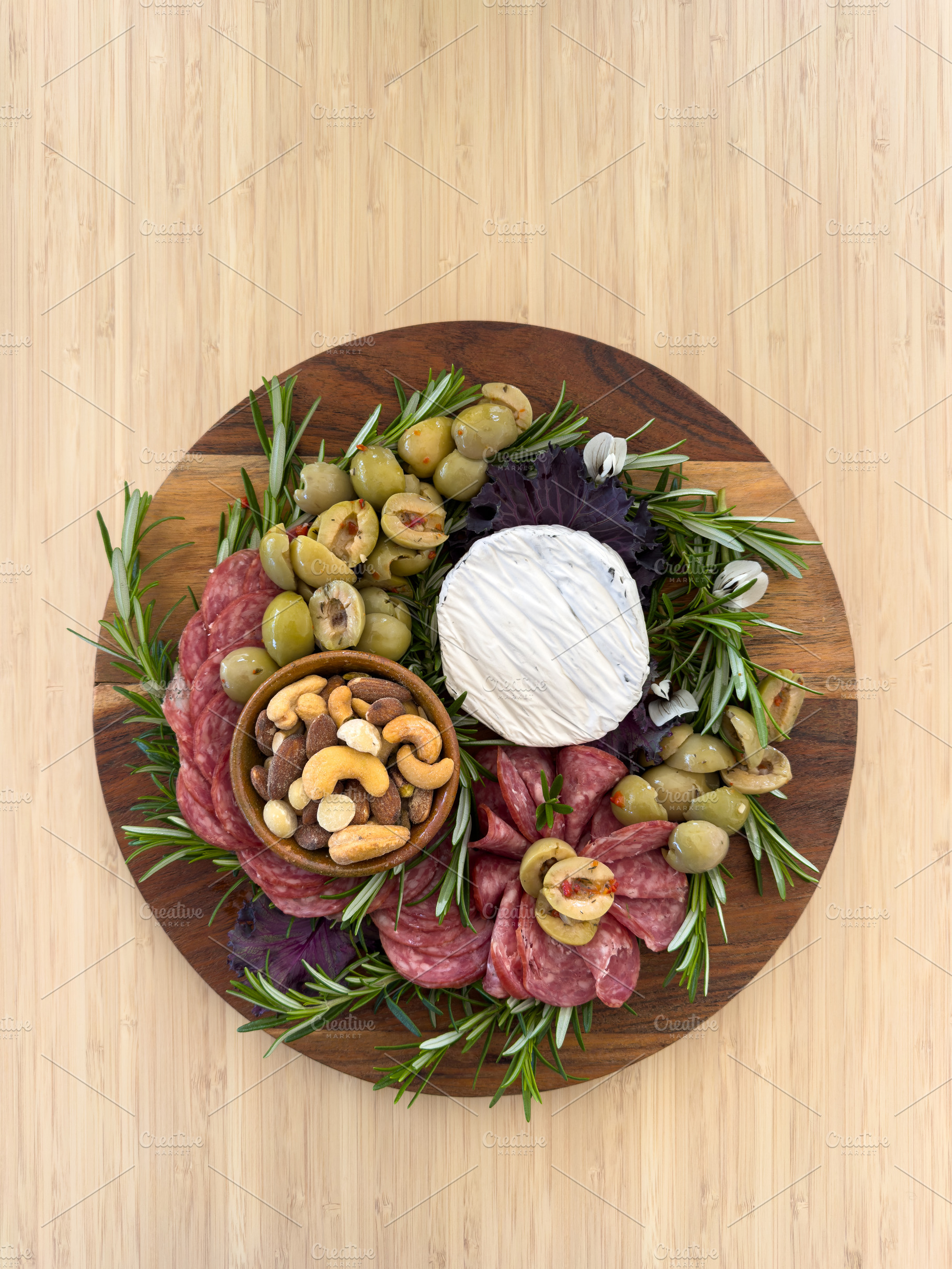 Gourmet Charcuterie Board Overhead, a Food & Drink Photo by THP Creative