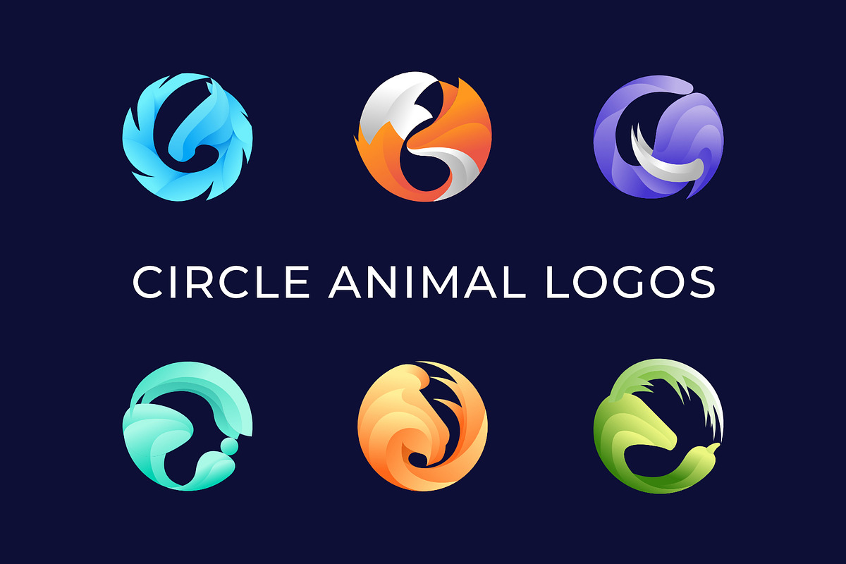 Circle Animal Logos, a Branding & Logo Template by Musafeer Studio (Photo 1 of 7)